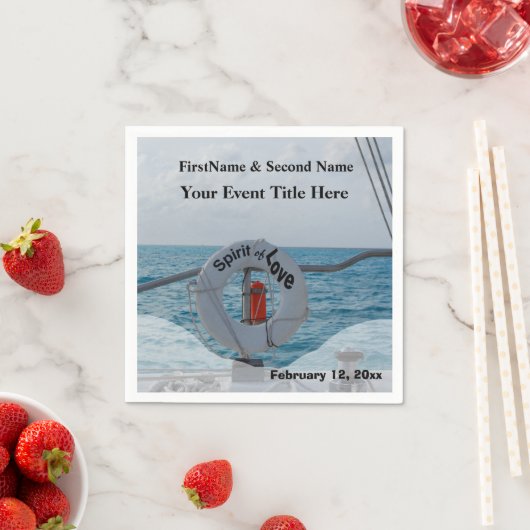 Serviette En Papier Boat Party personnalisé (En situation)
