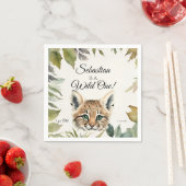 Serviette En Papier Bobcat Wild One Woodland Animal fête d'anniversair (En situation)