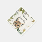 Serviette En Papier Bobcat Wild One Woodland Animal fête d'anniversair (Coin)