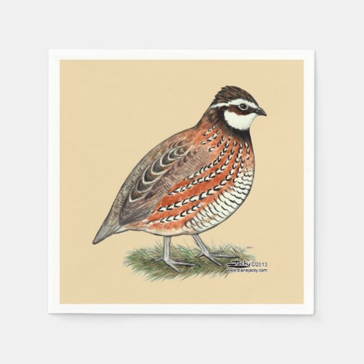 Serviette En Papier Bobwhite Quail (Devant)