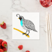 Serviette En Papier Bobwhite Quail à gorge bleue Thunder_Cove (En situation)