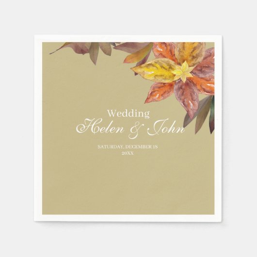 Serviette En Papier Boda Otoñal (Devant)