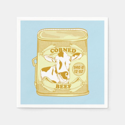 Serviette En Papier Boeuf corné (Devant)