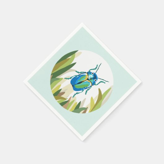 Serviette En Papier Boeuf de scarabée Papier Napkin Partie extérieure (Coin)