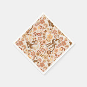 Serviette En Papier Boeuf mignon cerf modèle floral (Coin)