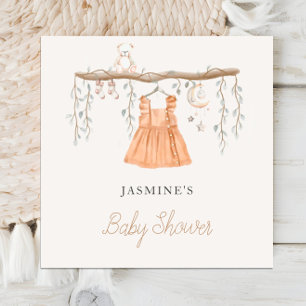 Serviette En Papier Bohème Bohème Bohème Vêtements Baby shower fille