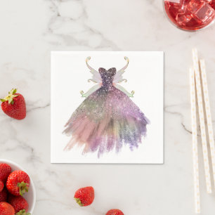 Serviette En Papier Bohême Fairy Ball Gown   Boudin Ombre