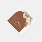 Serviette En Papier Bohème Floral & Plumes Douche (Coin)