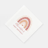 Serviette En Papier Bohemian Terracotta Rainbow Anniversaire (Coin)