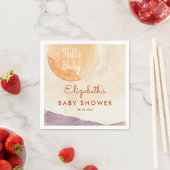 Serviette En Papier Boho Abstrait Desert and Sun Baby shower (En situation)