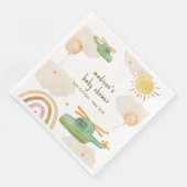 Serviette En Papier Boho Adventure Helicopter Airplane Baby Shower (Coin)