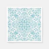 Serviette En Papier Boho Aqua Turquoise serviettes en tuiles marocaine (Devant)