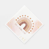 Serviette En Papier Boho aquarelle arc-en-ciel (Coin)