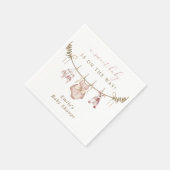 Serviette En Papier Boho Aquarelle Bébé Vêtements Fille Baby shower (Coin)