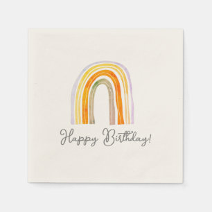 Serviette En Papier Boho arc-en-ciel dessin serviettes de fête d'anniv