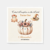 Serviette En Papier Boho Arc-en-ciel Éffrayant premier anniversaire (Devant)