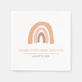 Serviette En Papier Boho Arc-en-ciel rose Brown (Devant)