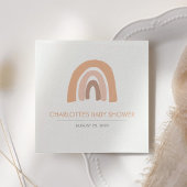 Serviette En Papier Boho Arc-en-ciel rose Brown