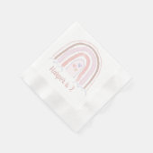 Serviette En Papier Boho Arc-en-ciel rouillé rose Anniversaire (Coin)