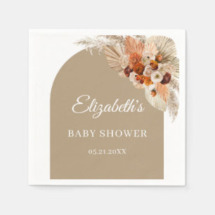 Serviette En Papier Boho arch pampas herbe terre cuite brûlé orange na