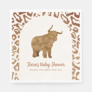 Serviette En Papier Boho Arch Saint-Vache Baby shower occidental