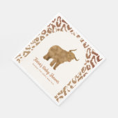 Serviette En Papier Boho Arch Saint-Vache Baby shower occidental (Coin)