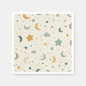 Serviette En Papier Boho Baby Adoption douche - Lune et étoiles (Devant)
