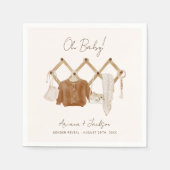 Serviette En Papier Boho Baby Neutral Douche Invitation (Devant)