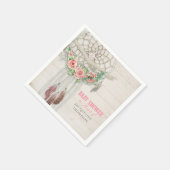 Serviette En Papier BOHO Baby shower Feathers Dream Catcher Macrame (Coin)