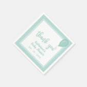 Serviette En Papier BOHO Baby shower Genre Neutre Monnaie Vert (Coin)