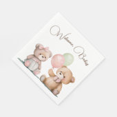 Serviette En Papier Boho Baby Twin Nounours (Coin)