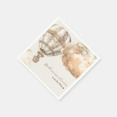 Serviette En Papier Boho Bear Air Ballotte Baby shower papier Napkin (Coin)