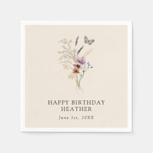 Serviette En Papier Boho Birthday Paper Napkin