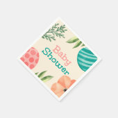 Serviette En Papier Boho Botanical Baby Shower (Coin)