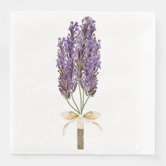 Serviette En Papier Boho Bouqet of Lavender Guest Paper Hand Towne (Devant)