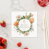 Serviette En Papier Boho Cactus Baby Shower Bride (En situation)