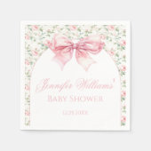 Serviette En Papier Boho chic arc rose floral bébé papier de douche (Devant)