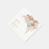 Serviette En Papier Boho Chic Botanique | Mariage (Coin)