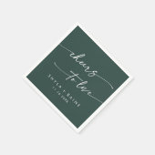 Serviette En Papier Boho Chic Emerald Green encourage à aimer le Maria (Coin)