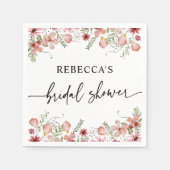 Serviette En Papier Boho Chic Fleur sauvage Fête des mariées serviette (Devant)