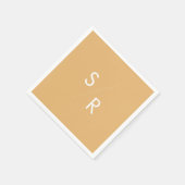 Serviette En Papier Boho Chic Jaune Marigold Monogrammes serviettes (Coin)