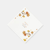 Serviette En Papier Boho Chic Mariage de automne (Coin)
