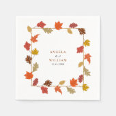 Serviette En Papier Boho Chic Mariage de automne (Devant)