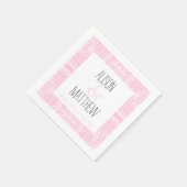 Serviette En Papier Boho-chic Mariage personnalisé serviettes 1 (Coin)