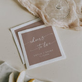 Serviette En Papier Boho Chic Neutral Taupe encourage à aimer Mariage