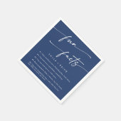 Serviette En Papier Boho Chic Royal Blue Mariage Fun Fact Naples (Coin)