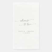 Serviette En Papier Boho Chic Silver Grey encourage à aimer le Mariage (Devant)