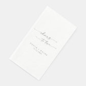 Serviette En Papier Boho Chic Silver Grey encourage à aimer le Mariage (Coin)