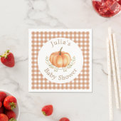 Serviette En Papier Boho Citrouille Automne Autumn Foliage Baby shower (En situation)