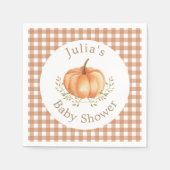 Serviette En Papier Boho Citrouille Automne Autumn Foliage Baby shower (Devant)